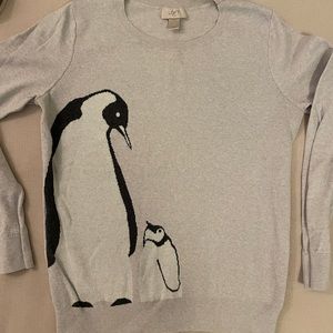 Penguin print light sweatshirt